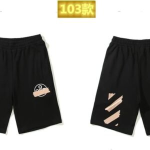Off-White 103 Style Trendy Cool Black Shorts