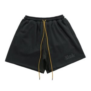 RHUDE casual style black shorts