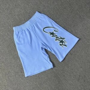 Corteiz star - printed light blue shorts