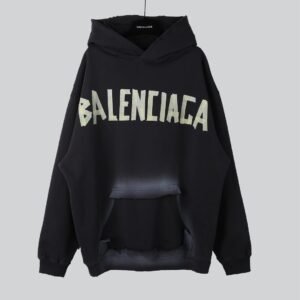 Balenciaga letter-style black sweatshirt