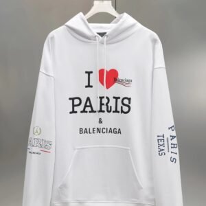 Balenciaga white sweatshirt with heart print