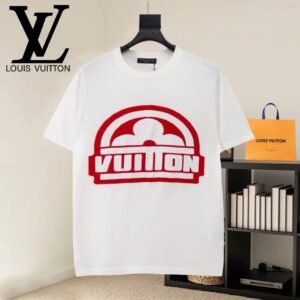 Louis Vuitton classic red and white trendy brand T-shirt