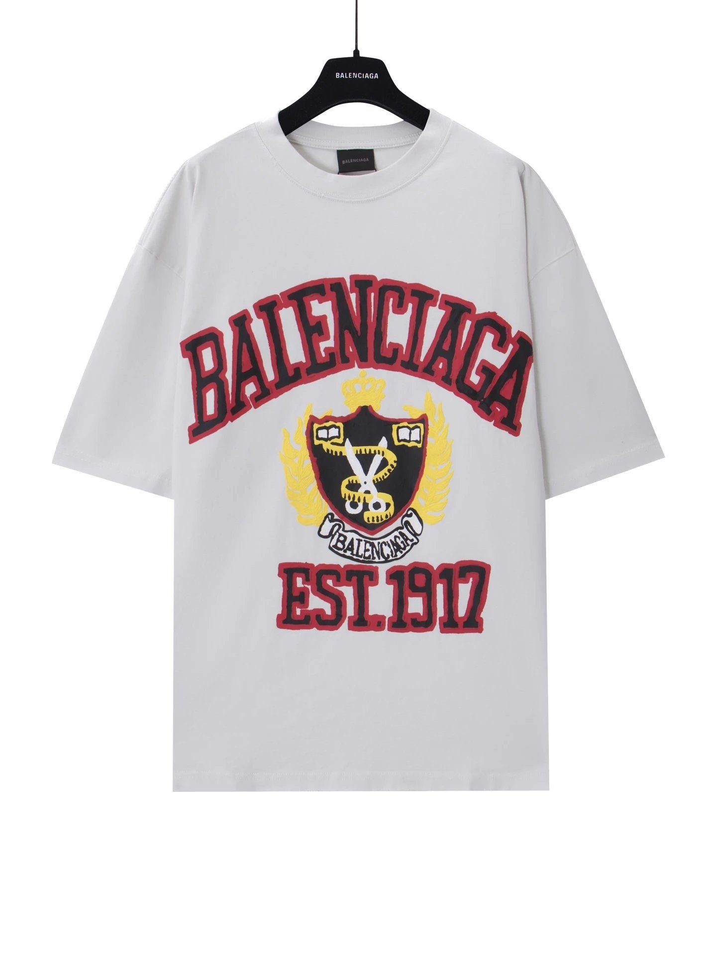 Balenciaga Badge Style White T-shirt