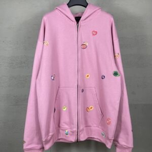 Balenciaga printed pink hoodie
