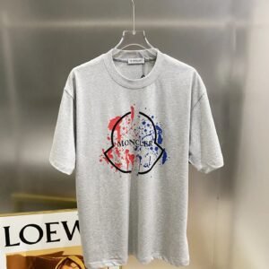 Moncler graffiti-style grey T-shirt