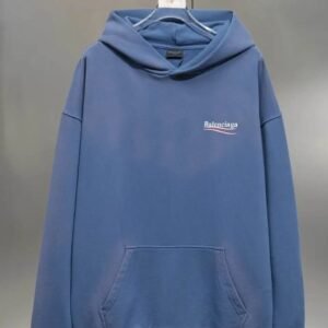 Balenciaga simple style blue hoodie