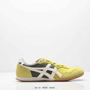 Onitsuka Tiger retro-style yellow and black sports shoes