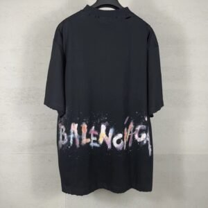 Balenciaga graffiti-style black T-shirt