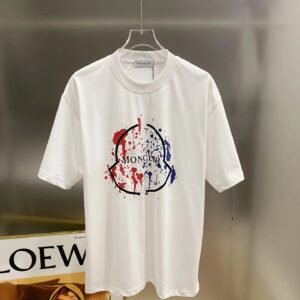 Moncler graffiti-style white T-shirt