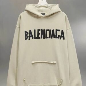 Balenciaga minimalist style off-white sweatshirt