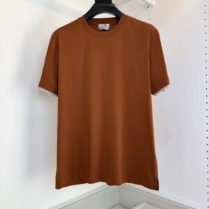 Hermès minimalist style brown T-shirt