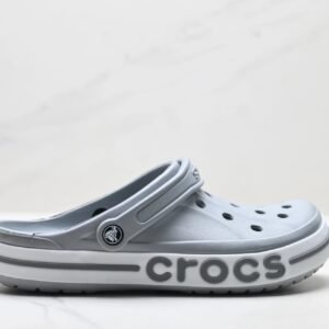 The trendy and cool style of Crocs clogs in silver gray.