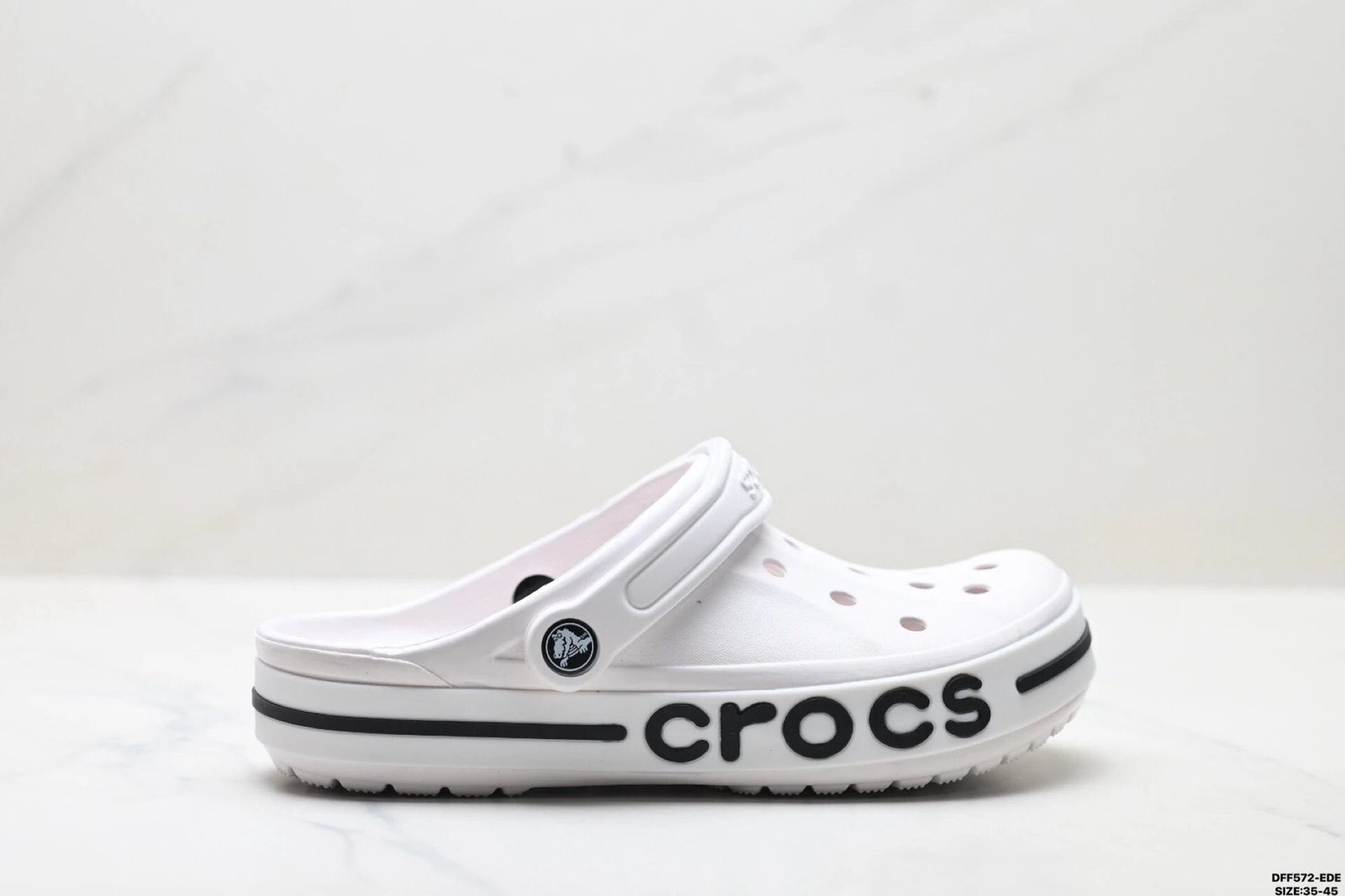 White trendy style of Crocs clogs