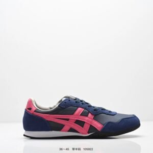 Onitsuka Tiger retro-style blue and pink sports shoes