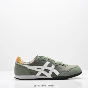 Onitsuka Tiger retro-style gray-green sports shoes