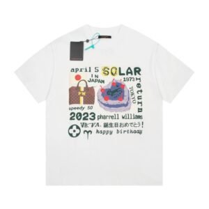 LV Solar Series Retro Style White T-shirt
