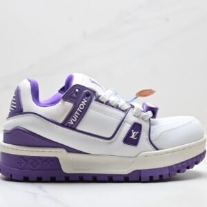 Louis Vuitton casual white and purple sports shoes
