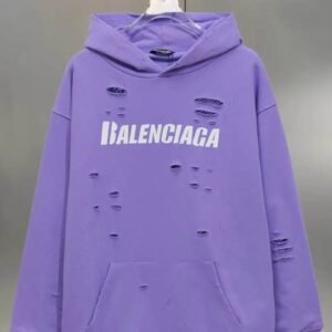 Balenciaga's ripped purple sweatshirt