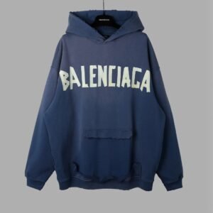 Balenciaga letter-style blue sweatshirt