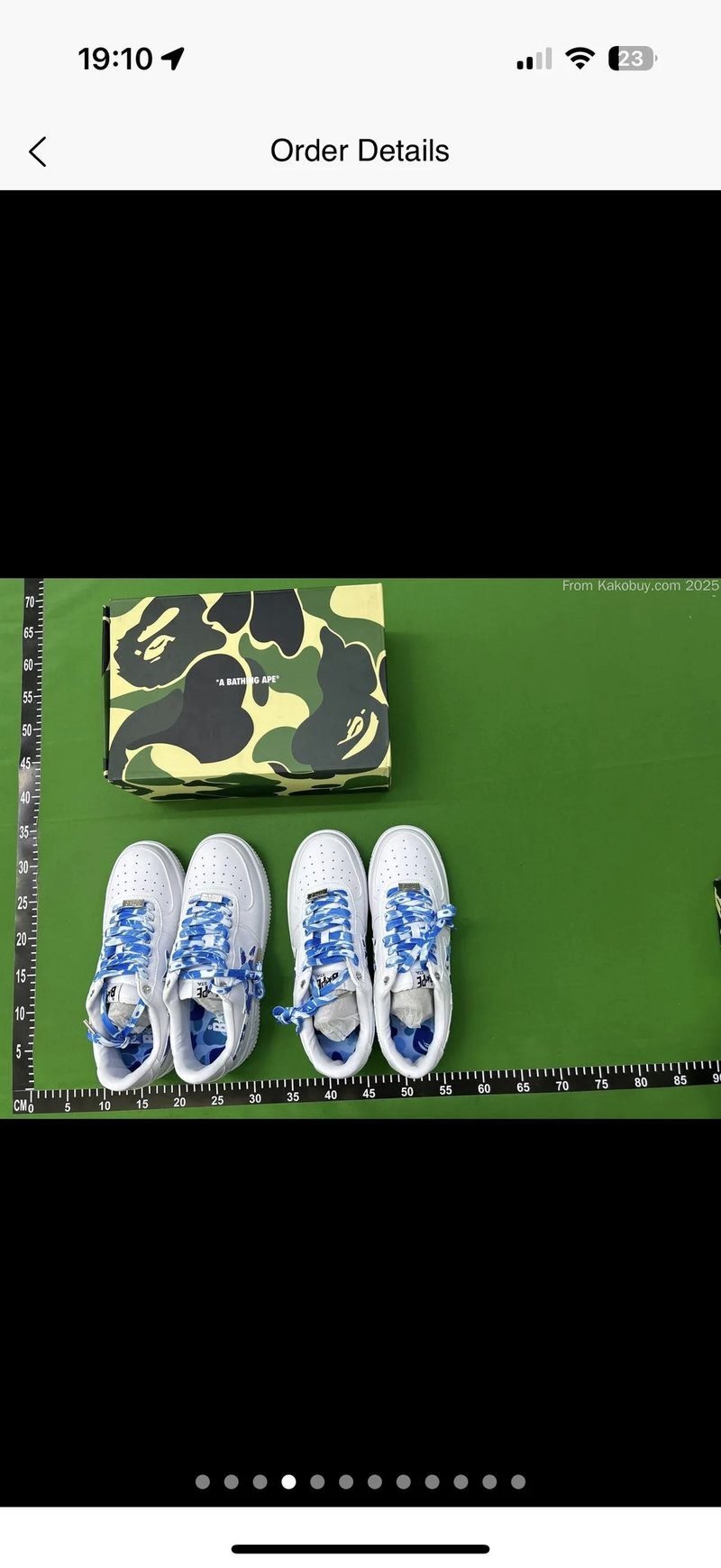 Bape SK8 QC Photo 2026 - Bape Sta sneaker quality check showing leather texture and stitching details