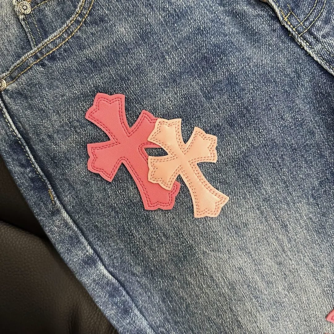 克罗心牛仔裤面料细节