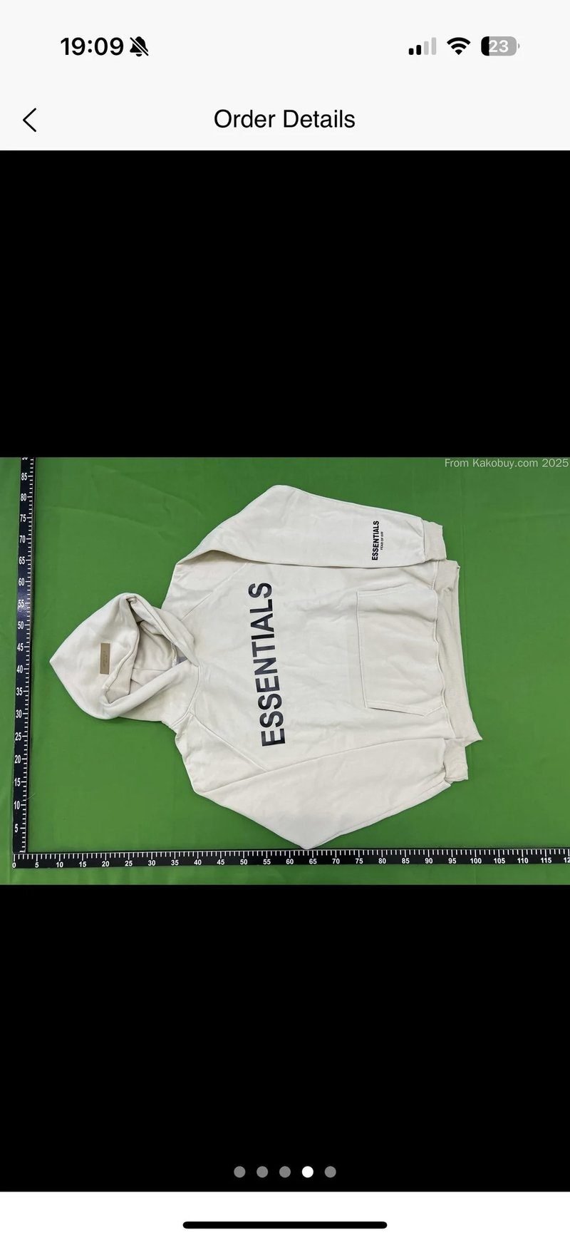 FOG Hoodie QC Photo 2026 - Fear of God replica quality check showing fabric texture and details