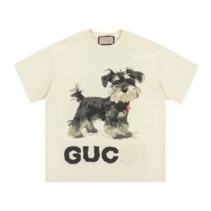Gucci Schnauzer Print Vintage Off-white T-shirt