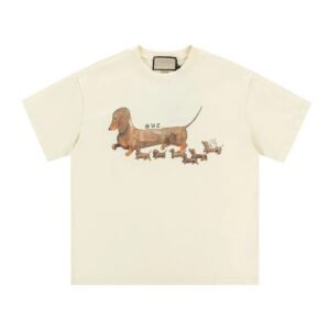 Gucci Sausage Print Casual Off-white T-shirt