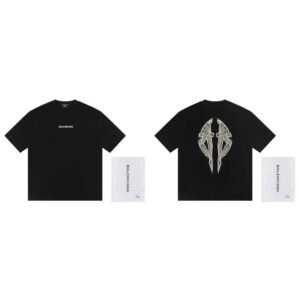 Balenciaga Double B Graffiti High Street Black T-Shirt