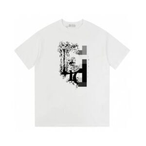 Dior Distressed Print Street Style White T-Shirt