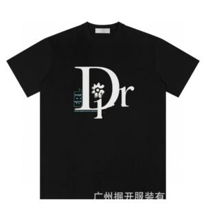 Dior x ERL Co-branded Trendy Style Black T-Shirt