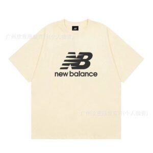 New Balance Classic Casual Style Apricot Beige Short Sleeve T-Shirt