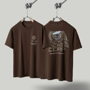Nike x TS Co-branded Streetwear Brown Printed Short-sleeve T-shirt