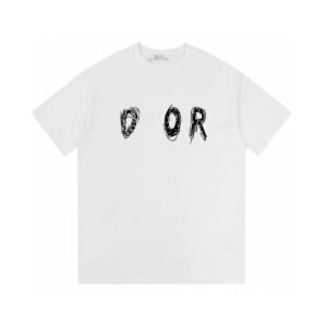 Dior Graffiti Collection Trendy Cool Style White T-Shirt