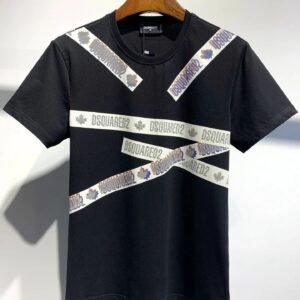 DSQUARED2 Webbing Street Style Black T-Shirt
