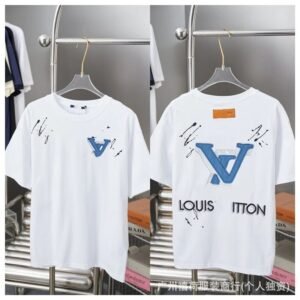 Louis Vuitton Graffiti Casual Style White Short-sleeve T-shirt