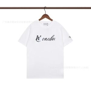 Moncler Letter Print Casual White T-Shirt