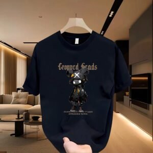 Trendy Brand Gloomy Bear Street Style Navy Blue Short-Sleeve T-Shirt