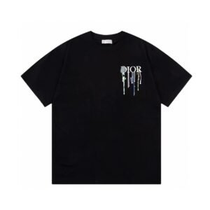 Dior Graffiti Trend Style Black Short-sleeve T-shirt
