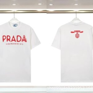 Prada Graffiti Collection Casual Style White Short-sleeve T-shirt