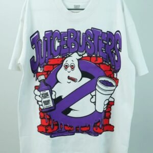 American Streetwear Brand Ghost Print White Short-sleeve T-shirt