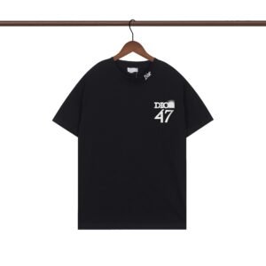 Dior 47 Collection Minimalist Style Black T-Shirt