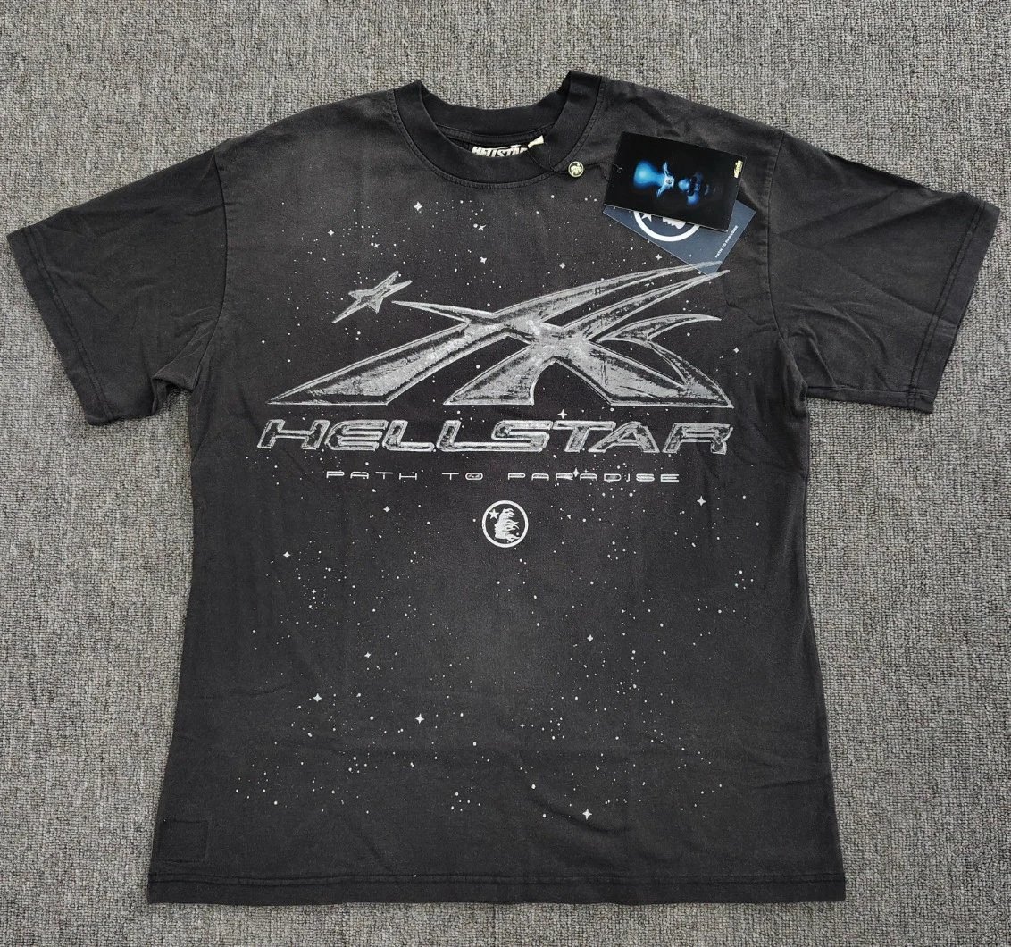Hellstar Starry Sky Collection Vintage Distressed Black T-Shirt