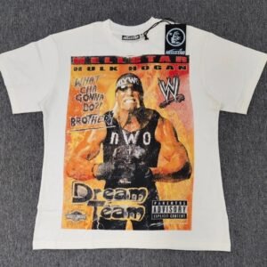 Hellstar x WWE Co-branded Vintage Style Off-white T-shirt