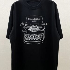 Maison Margiela Typewriter Vintage Style Black T-Shirt