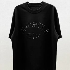 Maison Margiela MM6 Trendy & Cool Black Rhinestone-Embellished T-Shirt