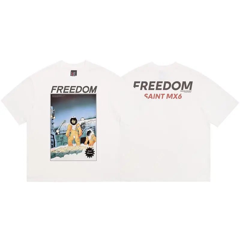 SAINT MX6 Vintage Print White T-Shirt