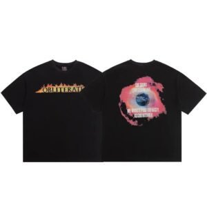 SAINT Eye Print Street Style Black T-Shirt