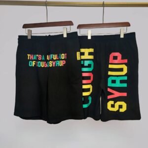 COUGH SYRUP Printed Street Style Black Shorts