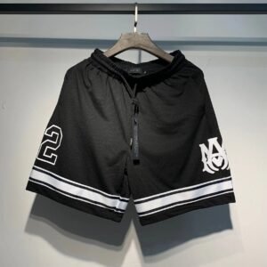AMIRI American street style black printed sports shorts